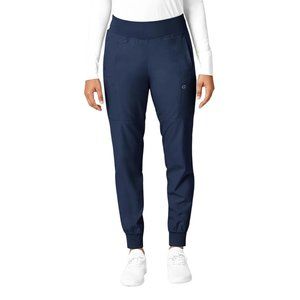 WonderWink W123 Comfort Waist Cargo Jogger Scrub Pant 5555A - Navy; Large